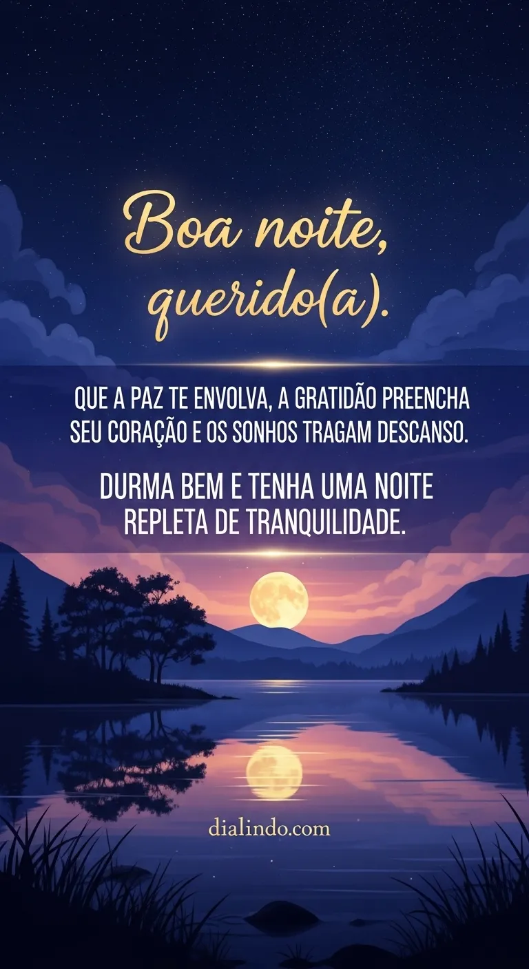 Noite de Paz e Sonhos - Imagem inspiradora