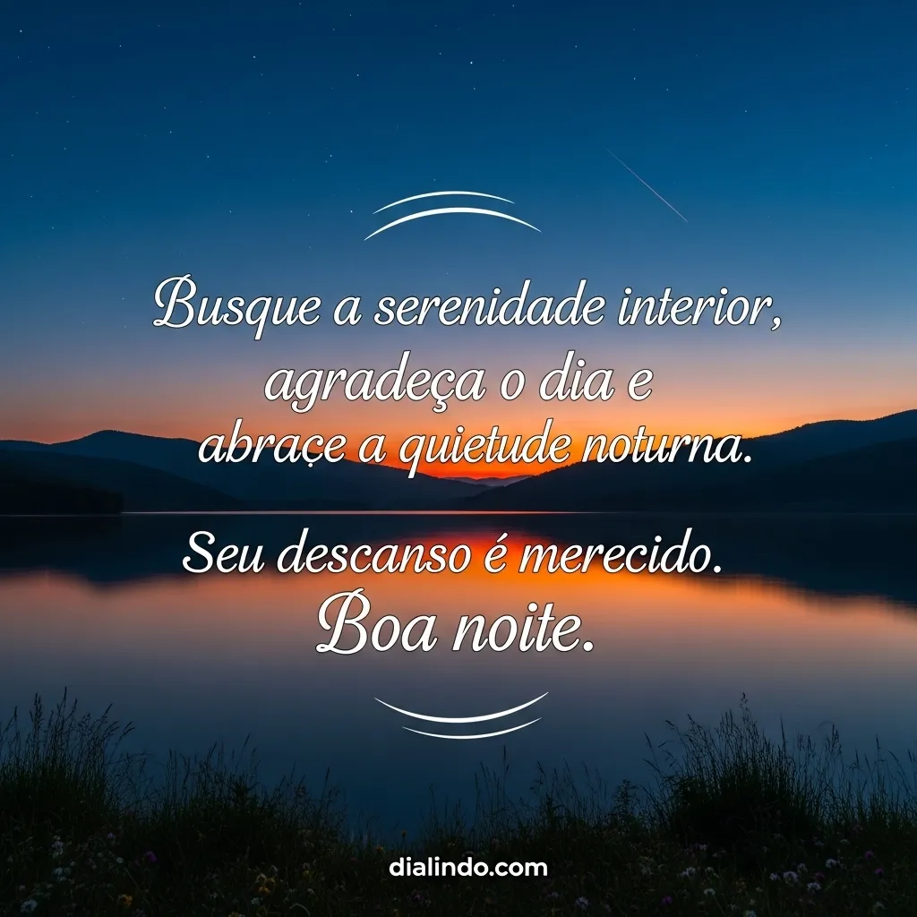 Descanso Merecido, Serenidade Noturna