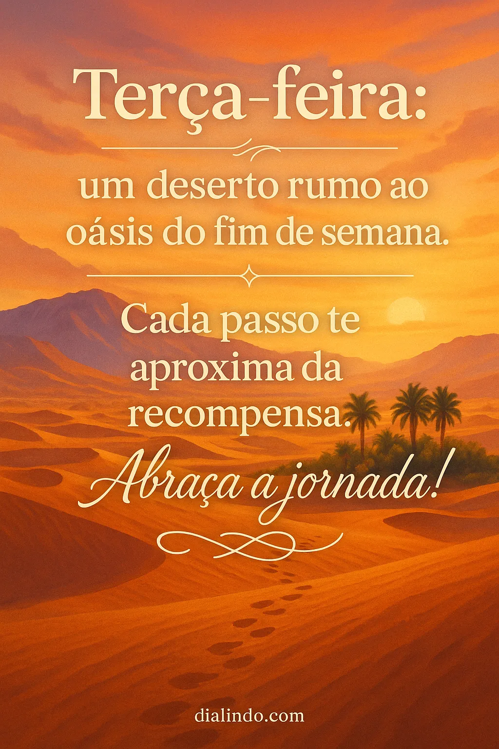 Deserto para oásis: terça