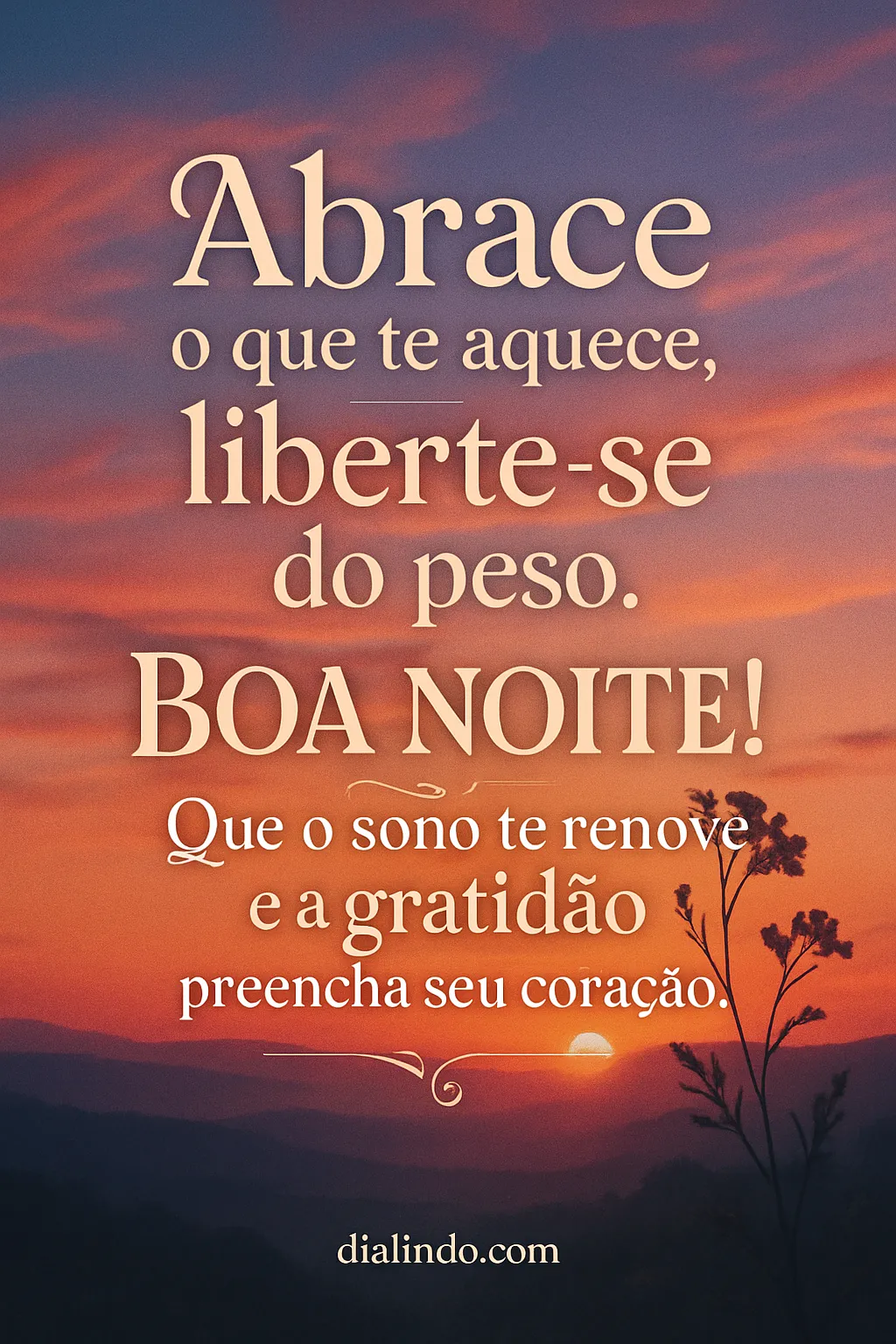 Abraço Quente, Liberdade Leve - Imagem inspiradora