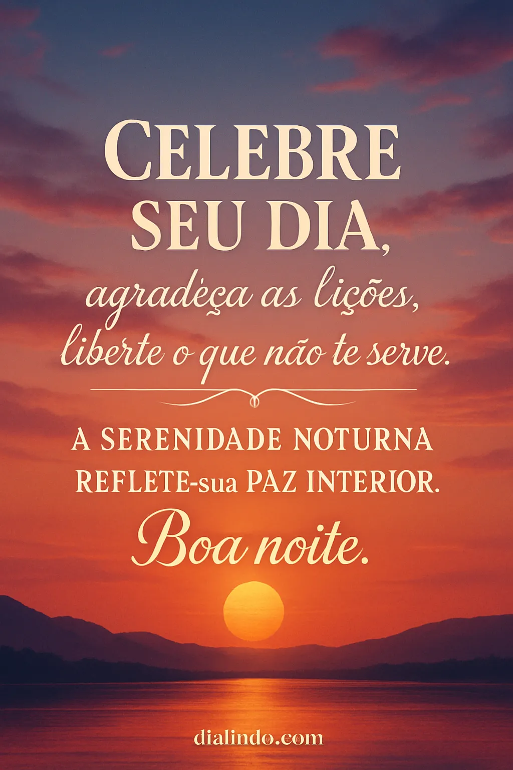 Serenidade Noturna, Gratidão, Libertação
