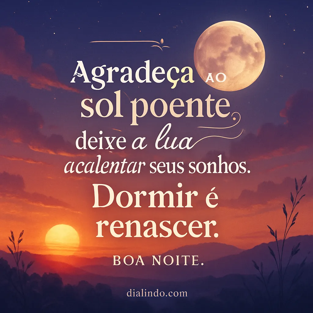 Renascer a cada pôr do sol