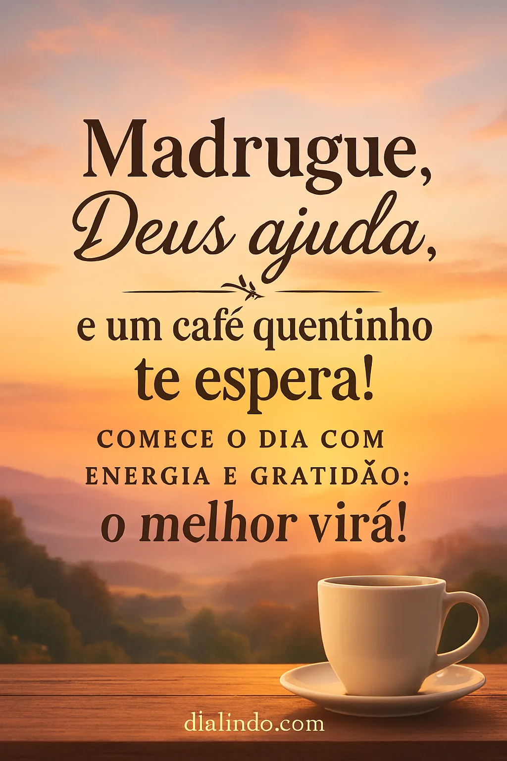 Madrugada, Café, Gratidão