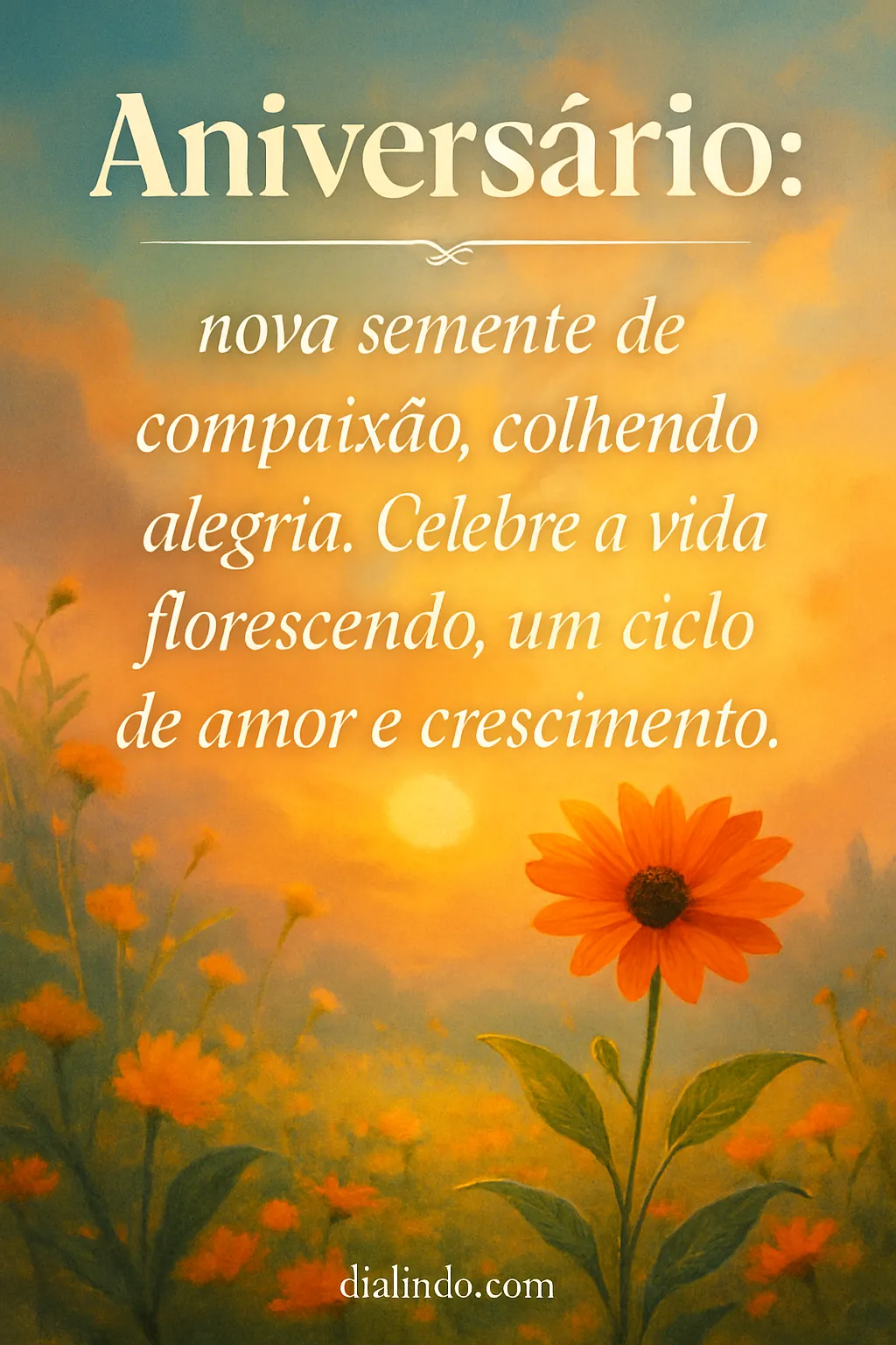 Semente de Alegria Florescendo - Imagem inspiradora