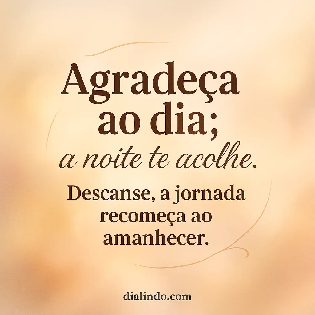 Gratidão Crepuscular, Novo Dia