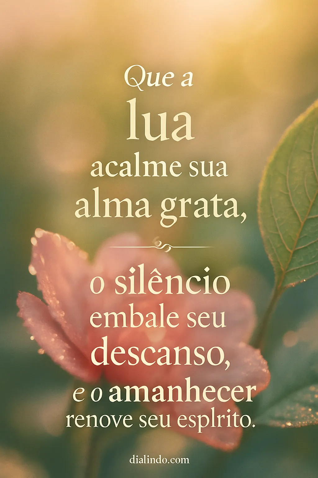 Lua, Silêncio, Novo Amanhecer