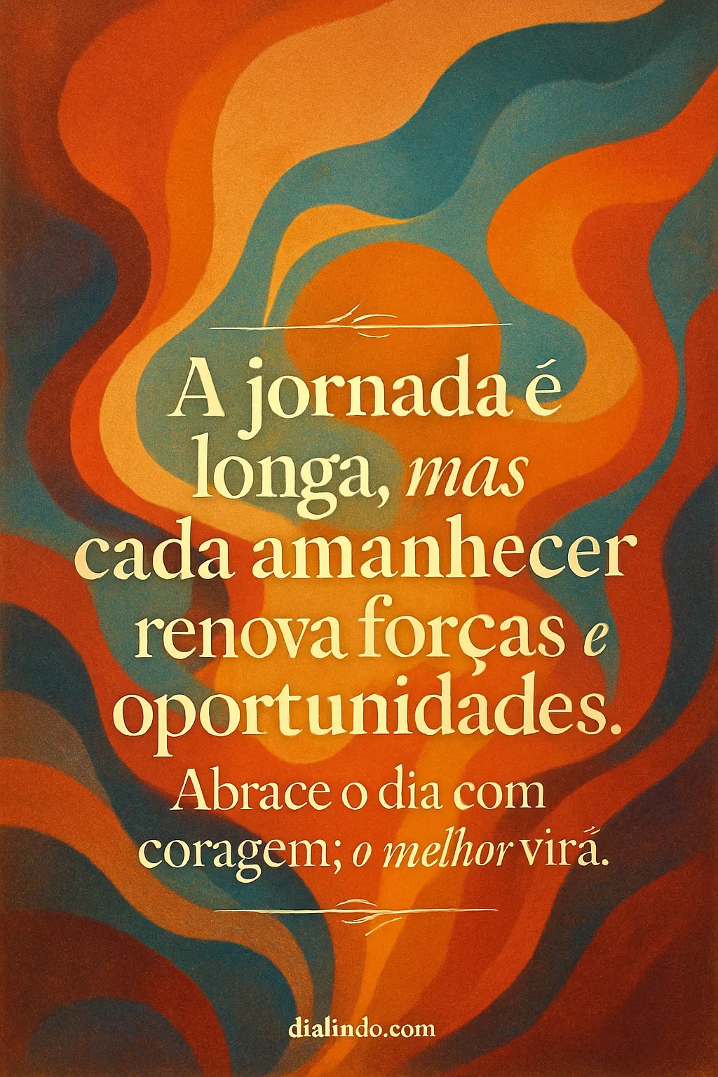 Amanhecer: Renovação e Coragem
