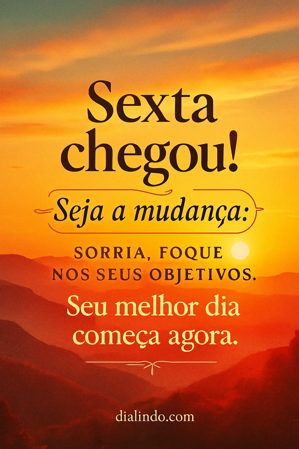 Sexta: Reaja, Cresça, Brilhe