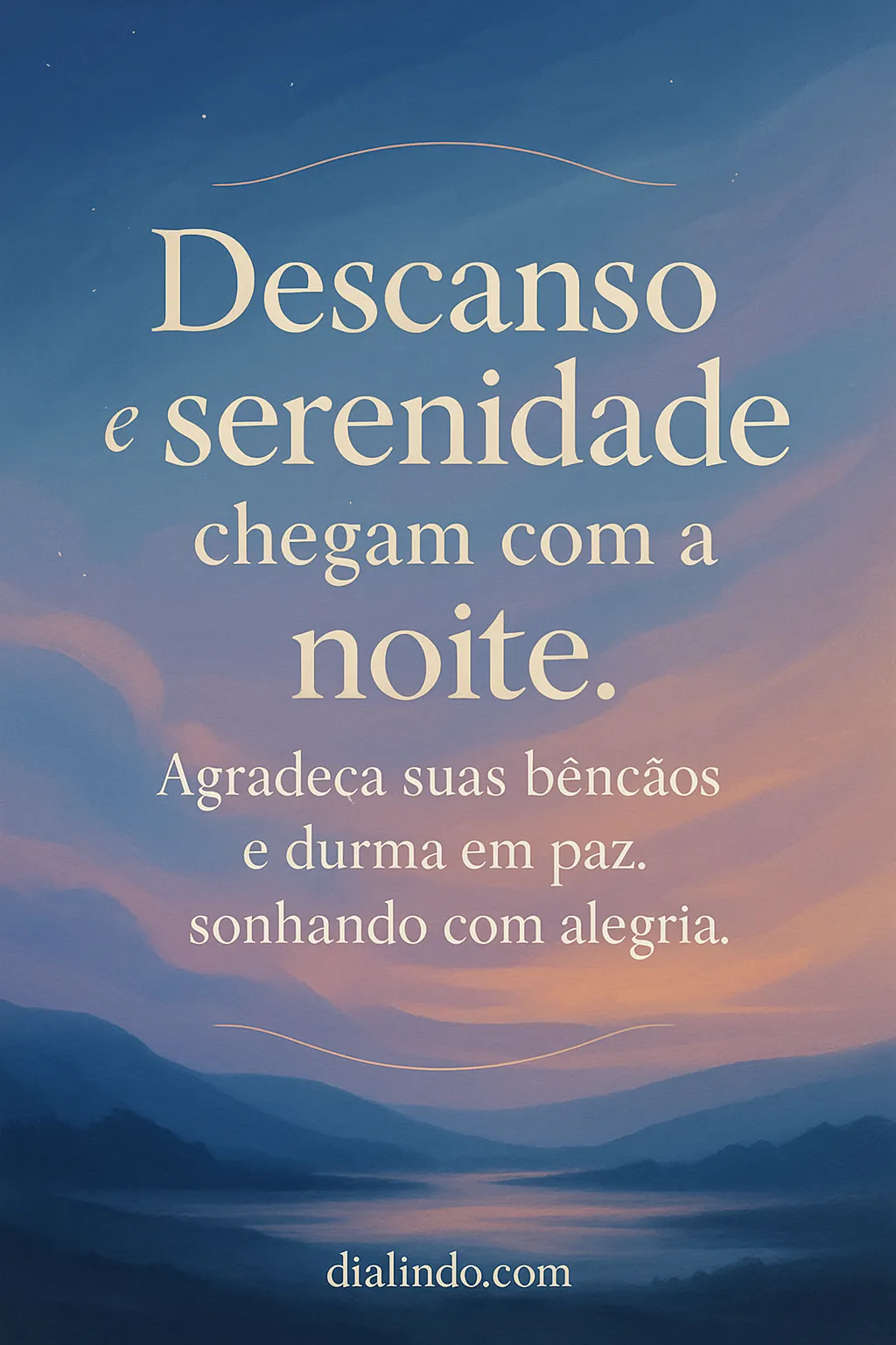 Gratidão Noturna, Paz Serena