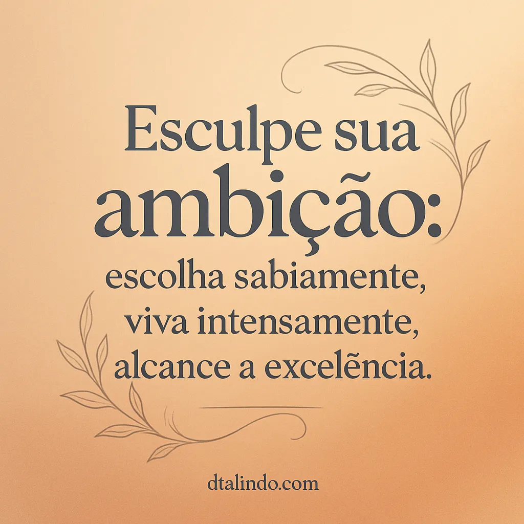 Ambição Esculpida: Excelência Intensa