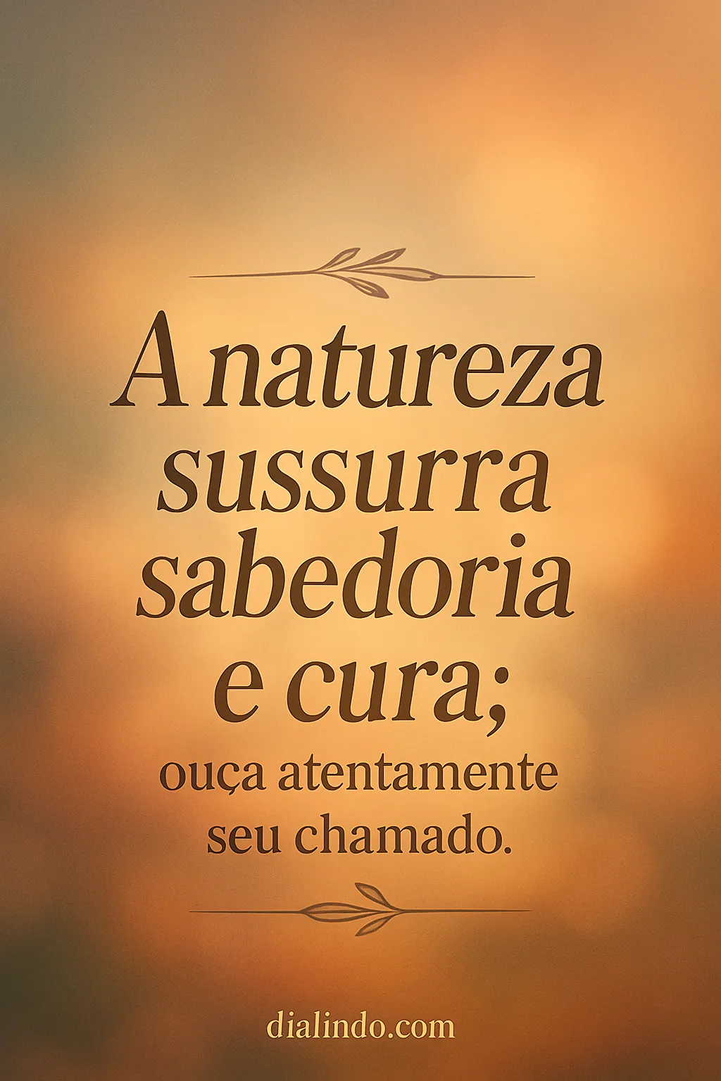 Natureza: Sussurro de Cura