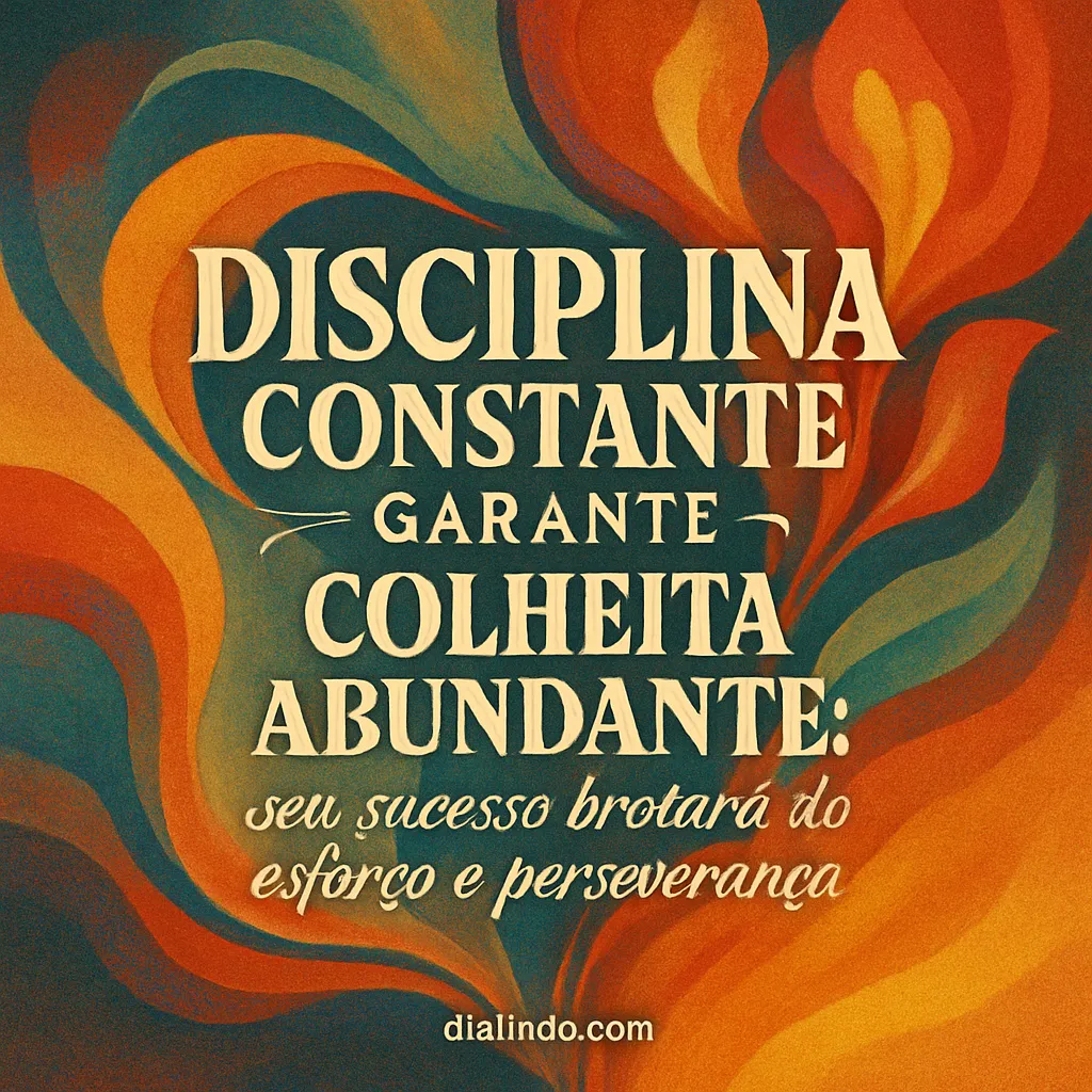 Colheita Abundante: Disciplina