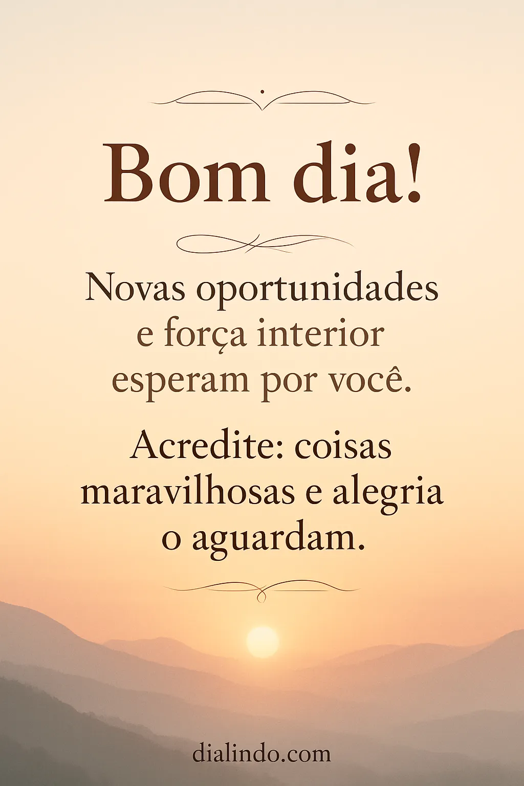 Amanhecer de Alegrias