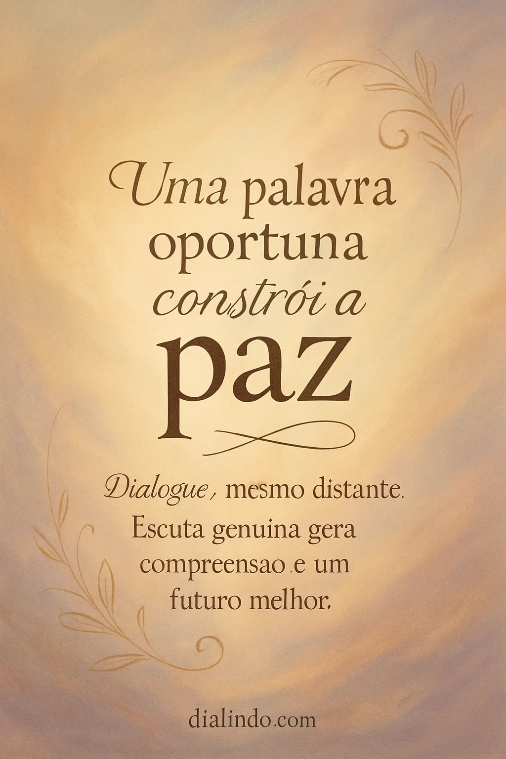 Palavras Pontes: Paz e Futuro