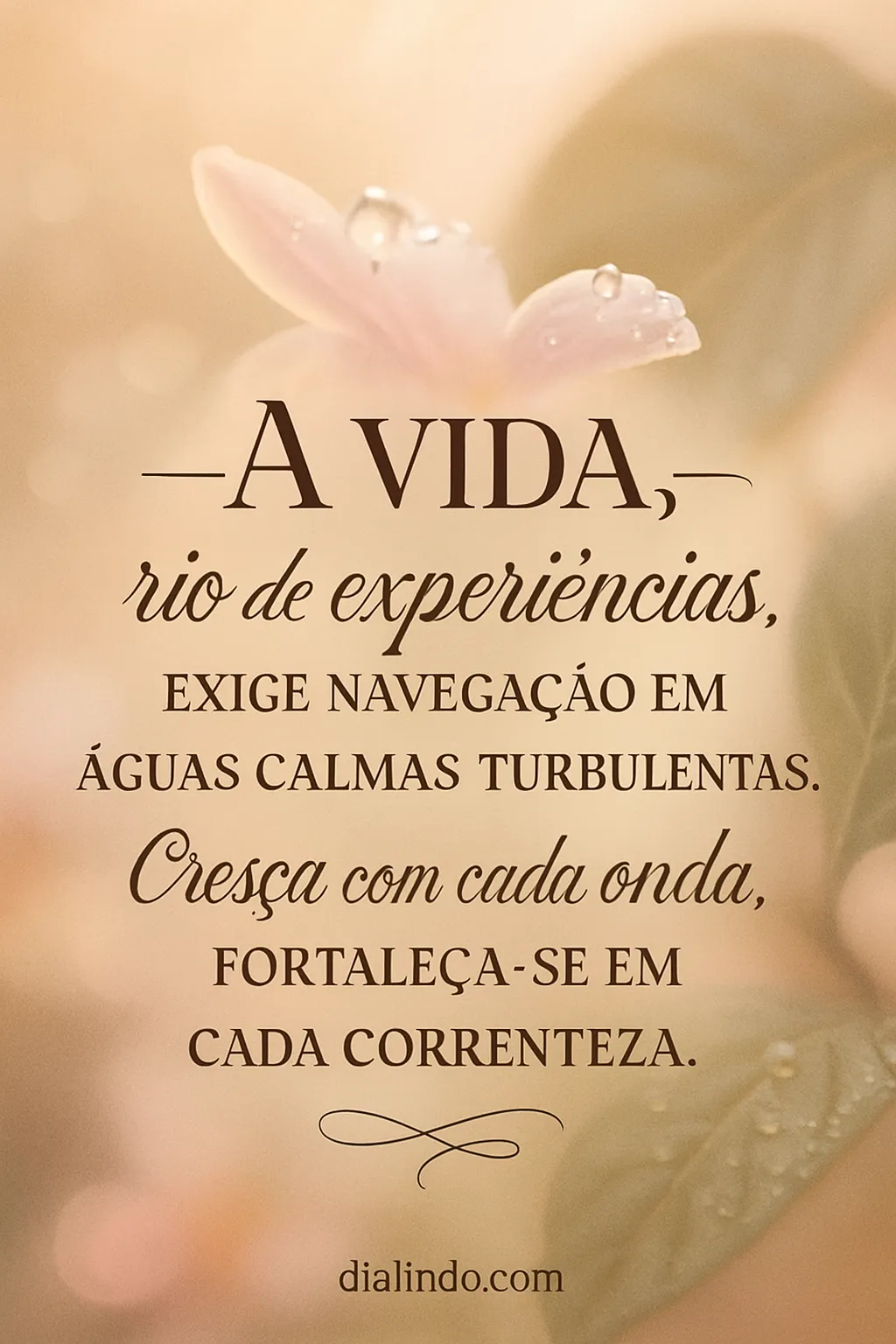 Navegue o Rio da Vida