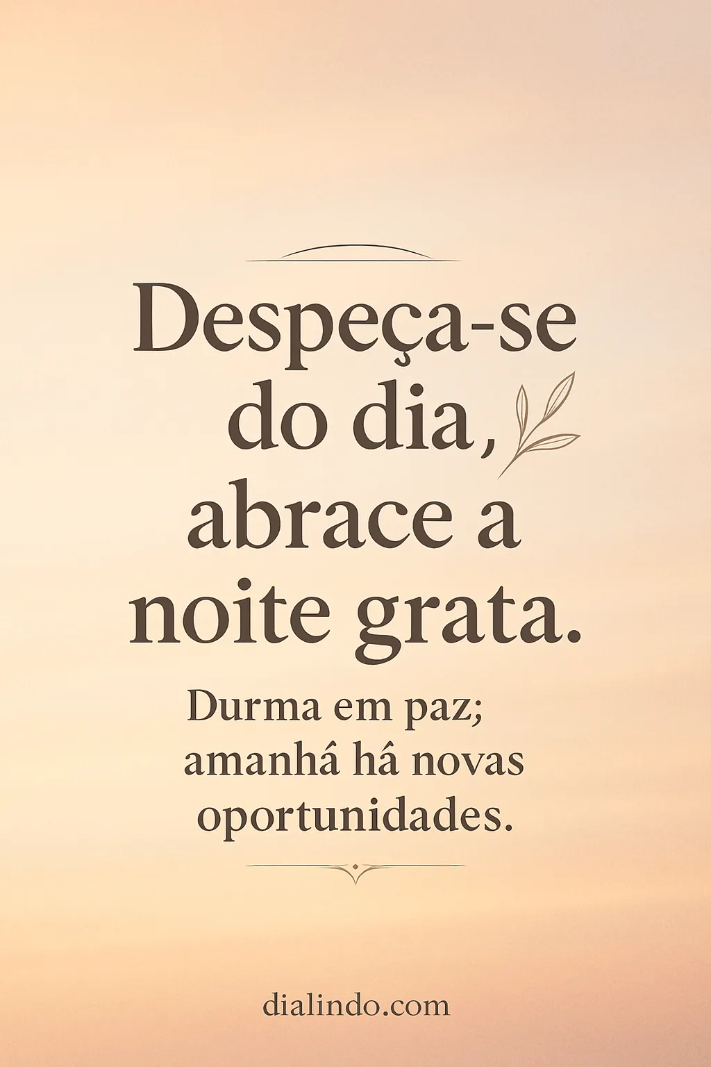 Gratidão Noturna, Amanhecer Novo