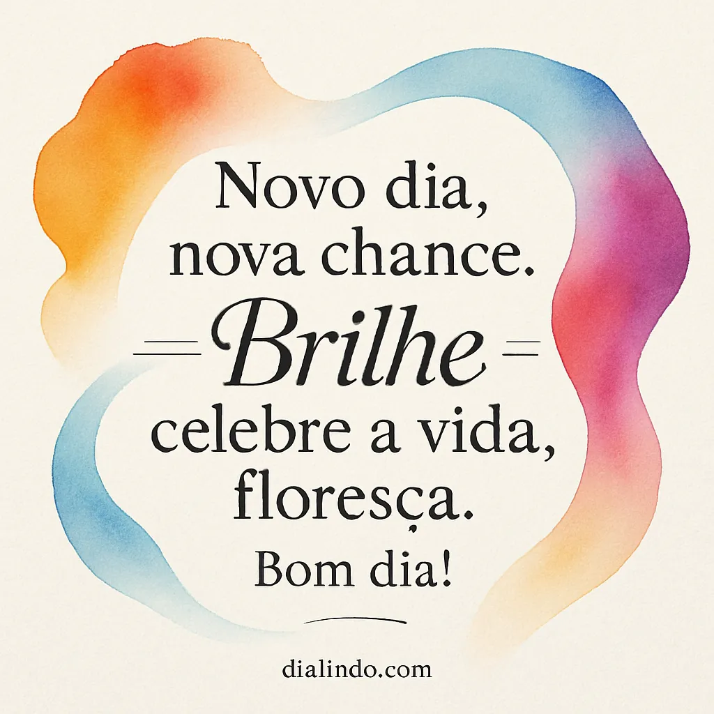 Floresça: Novo Dia, Novo Brilho