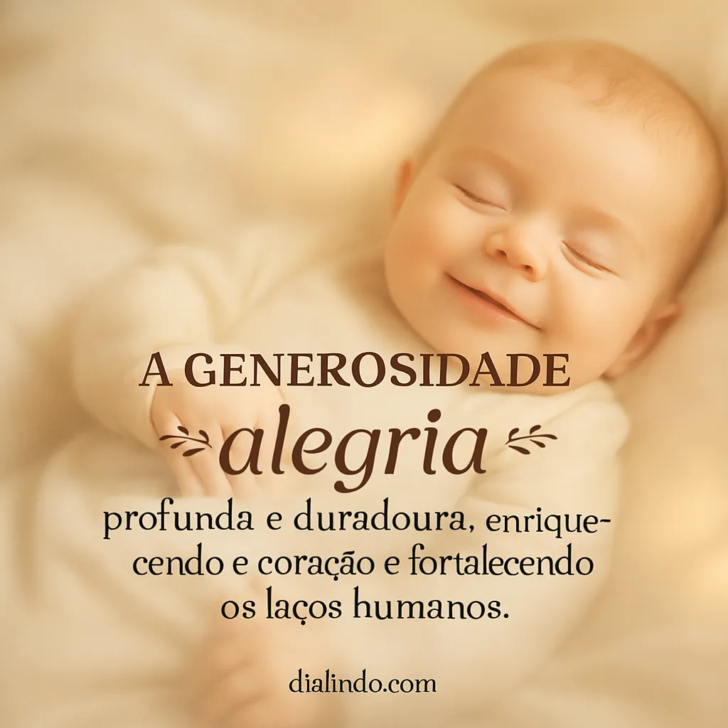 Generosidade: Alegria sem Fim