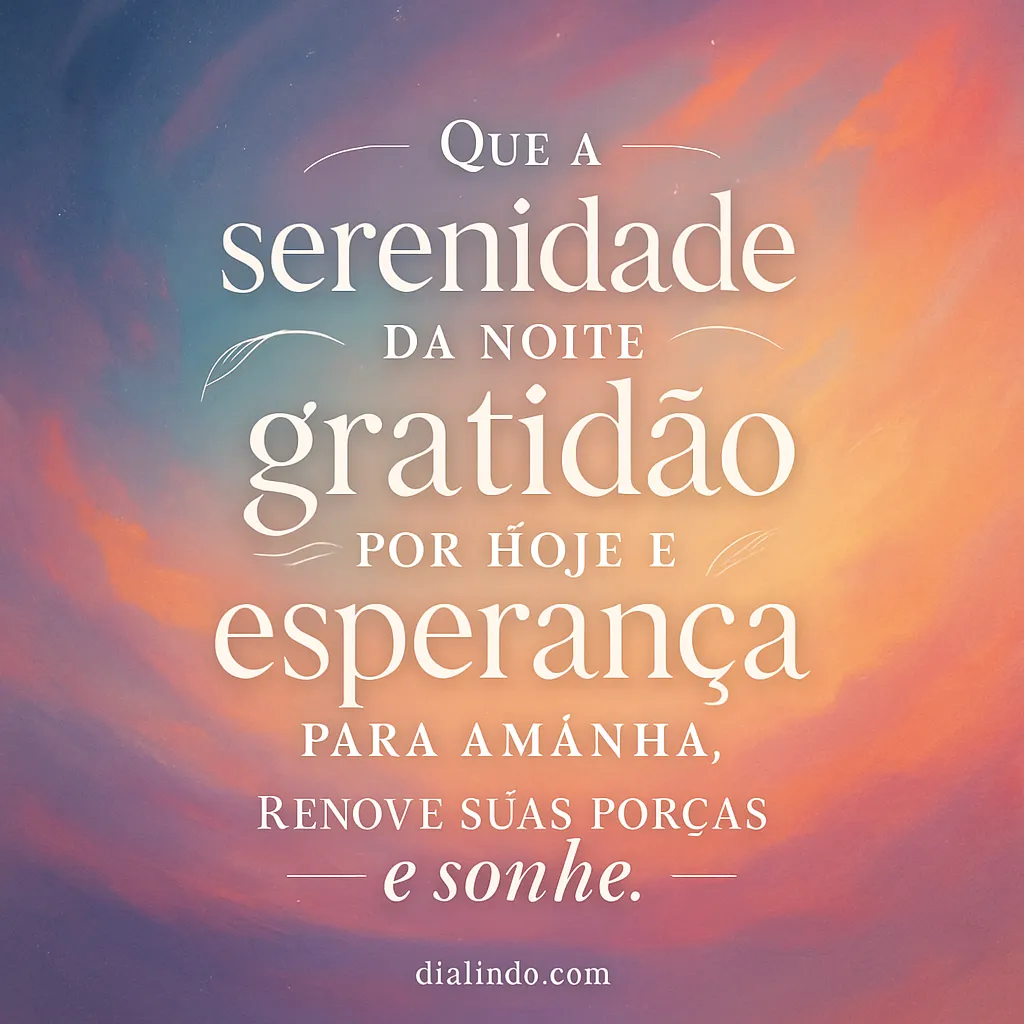 Noite de Gratidão e Esperança