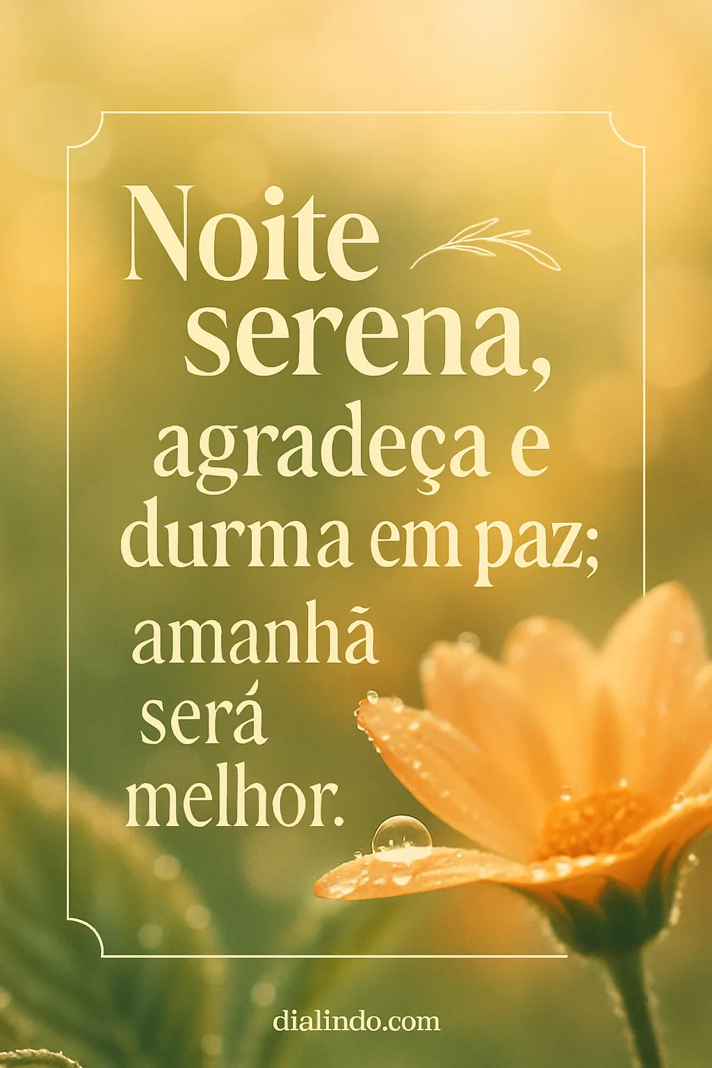 Gratidão Noturna, Amanhecer Melhor