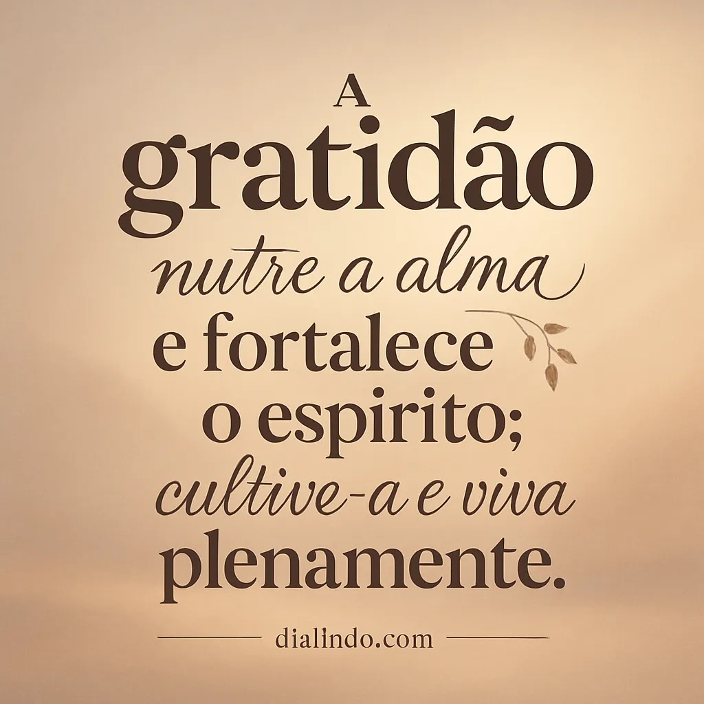 Gratidão: Alma Forte, Espírito Pleno