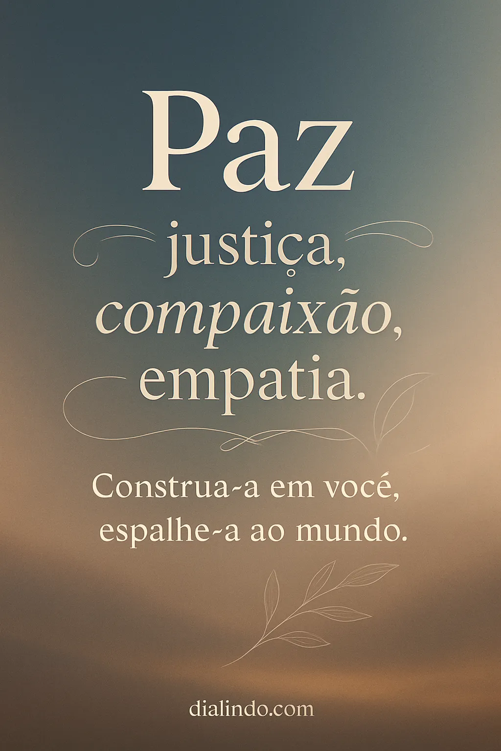 Paz: Cultivo Interior, Mundo Exterior