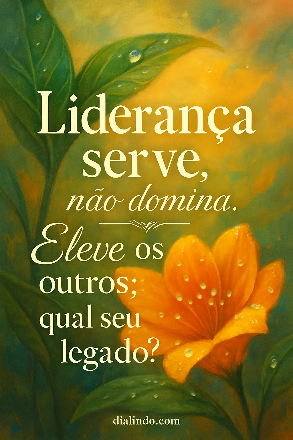 Legado: Servir, não Dominar