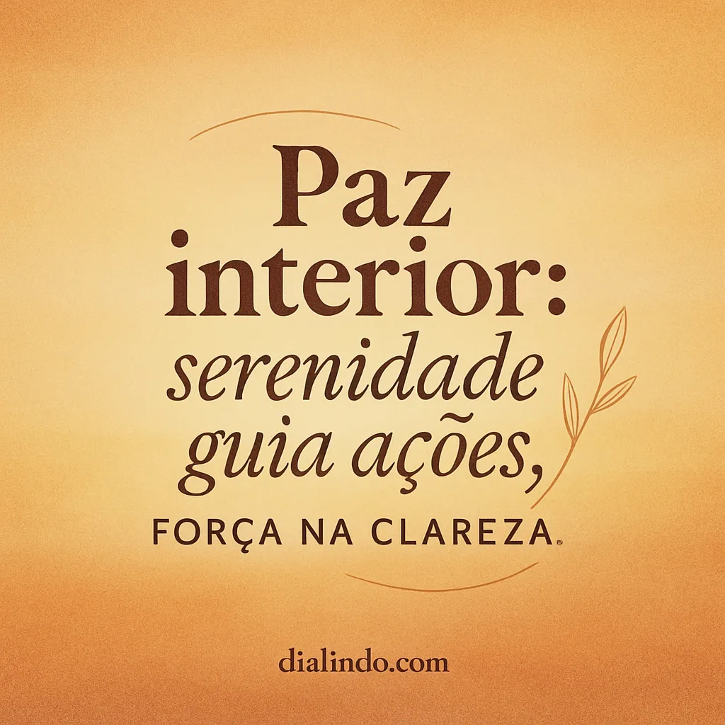 Clareza Serenidade: Ações Poderosas