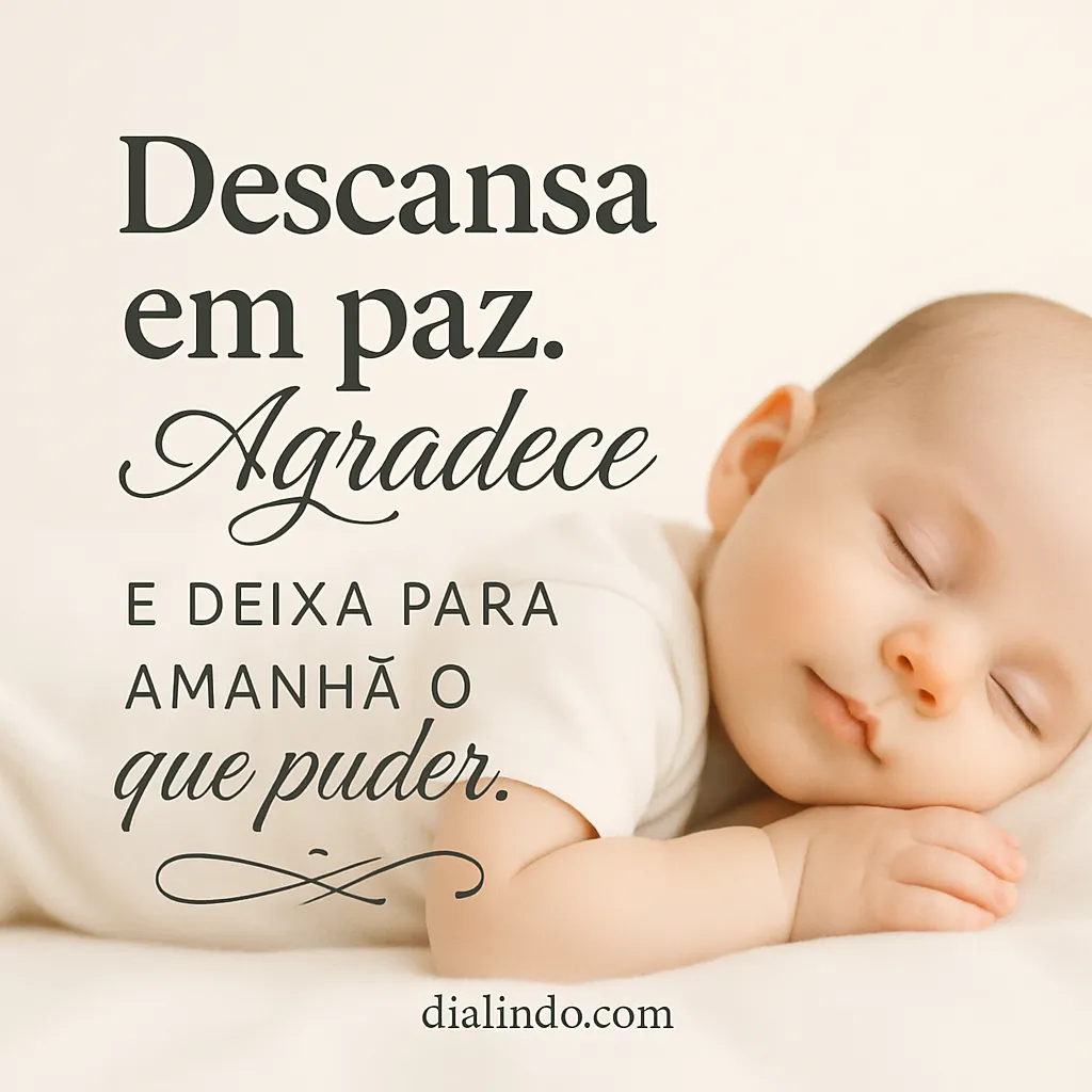 Paz, Gratidão, Amanhã