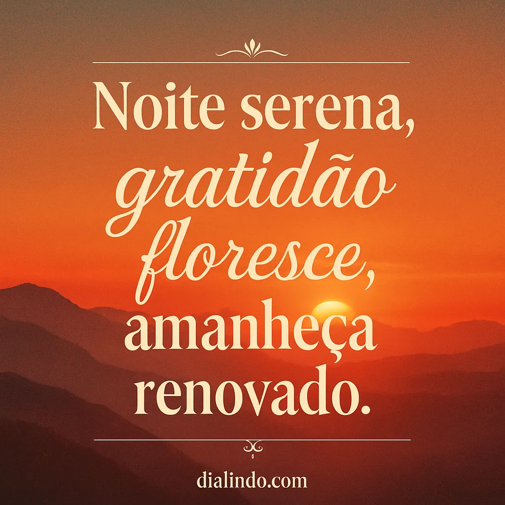 Gratidão Serenidade Renovada