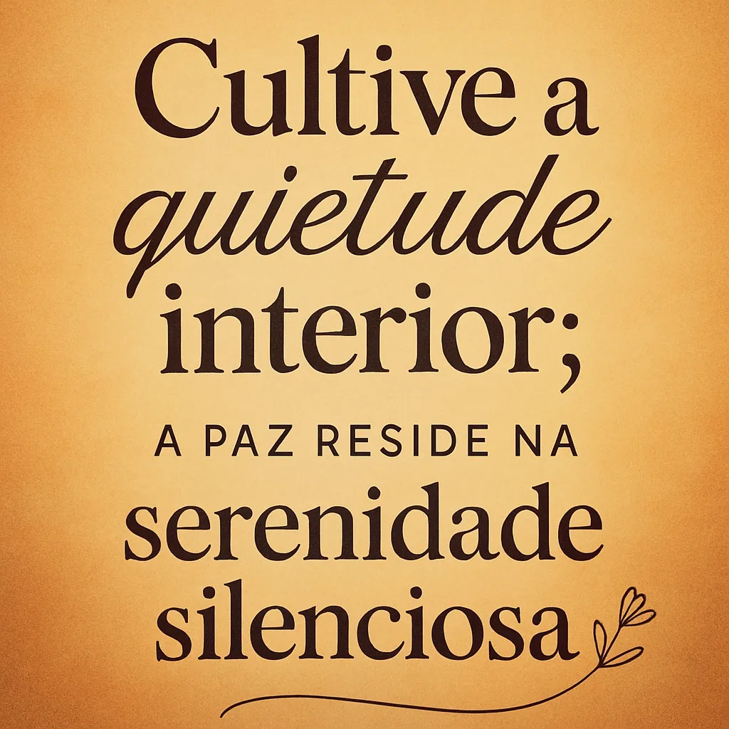 Serenidade Silenciosa: Paz Interior