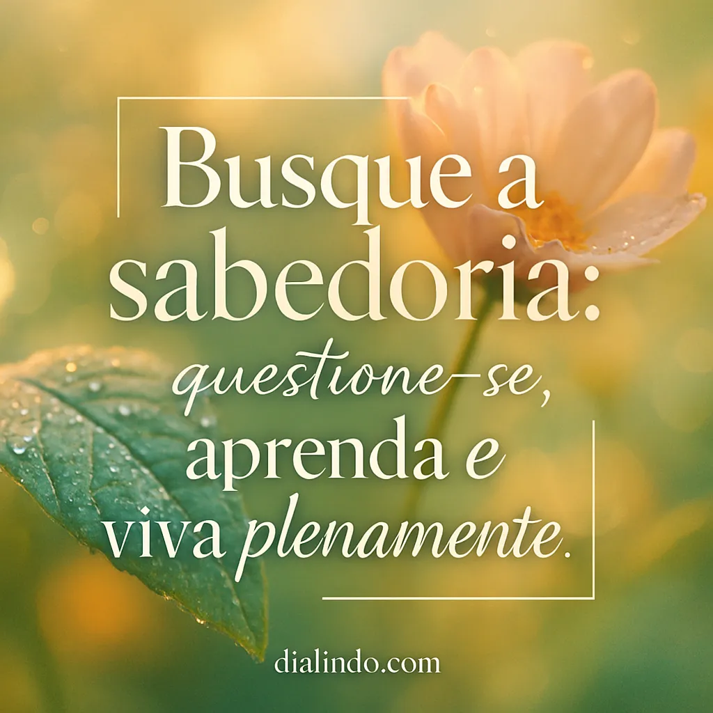 Sabedoria: Vida Plenamente Questionada