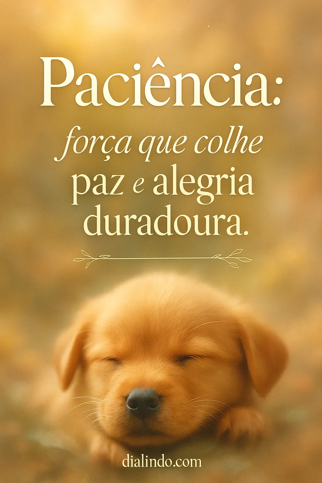 Paciência: A Colheita da Paz
