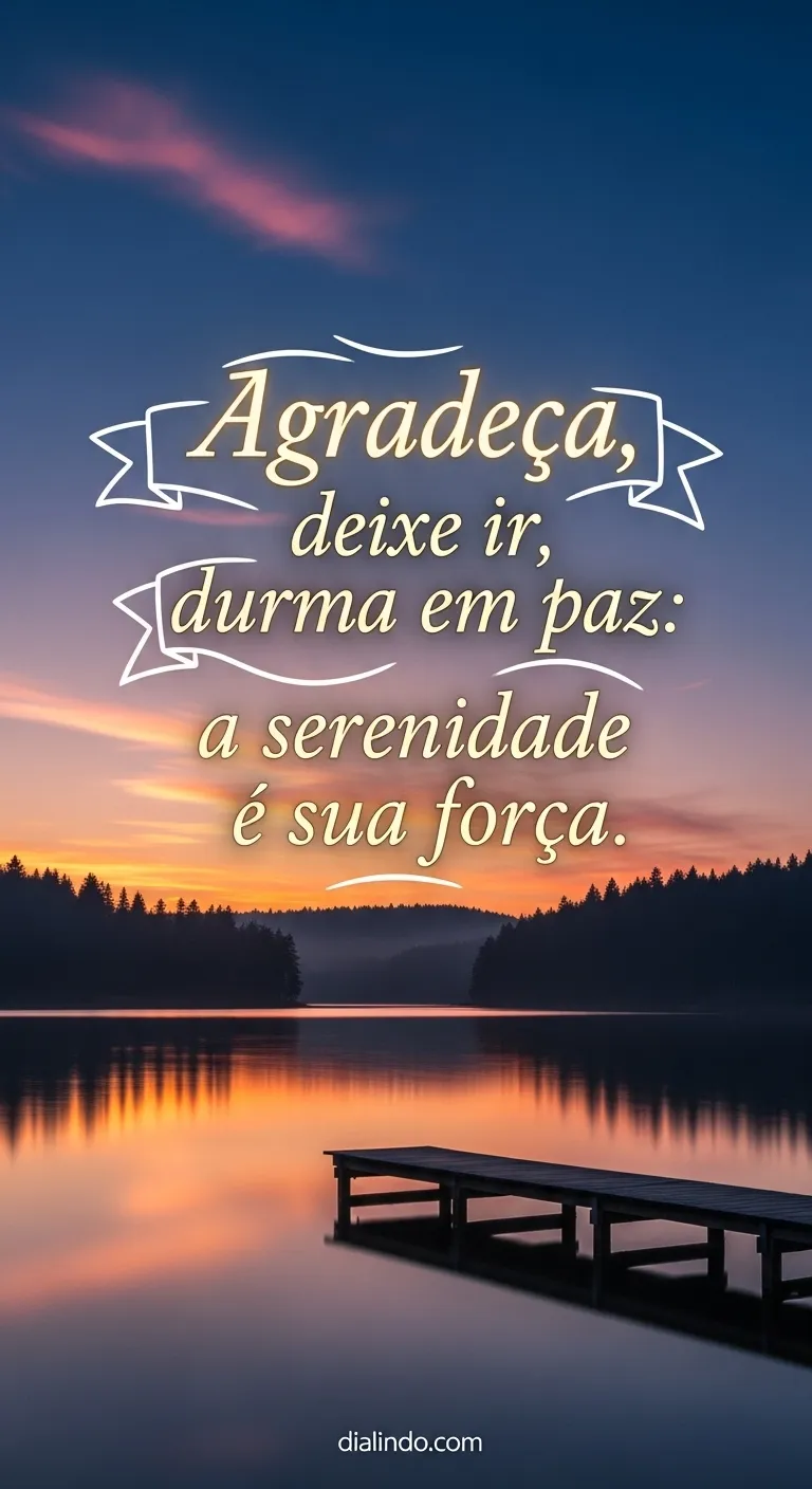 Gratidão, Sono, Serenidade