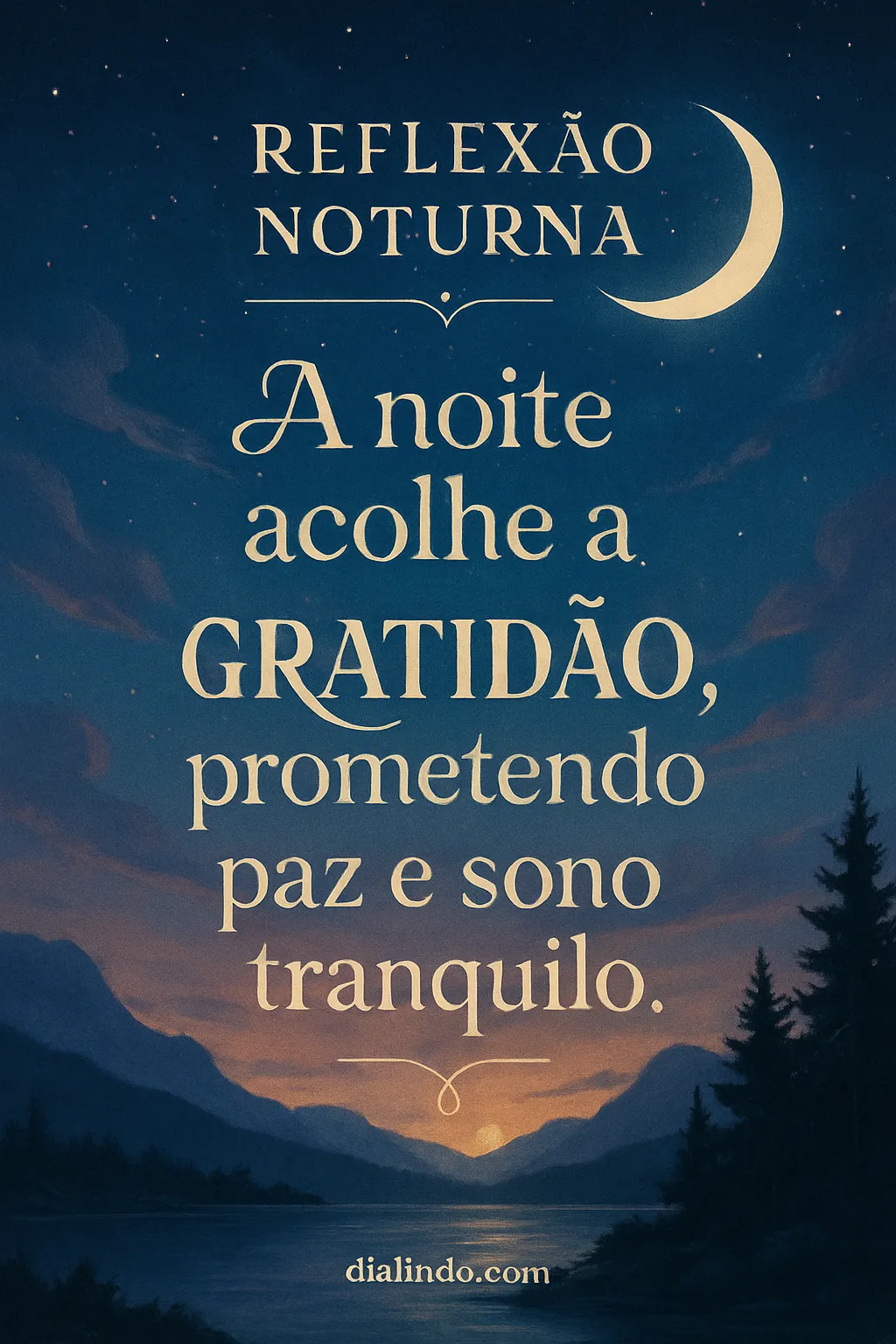 Gratidão Noturna: Paz Silenciosa
