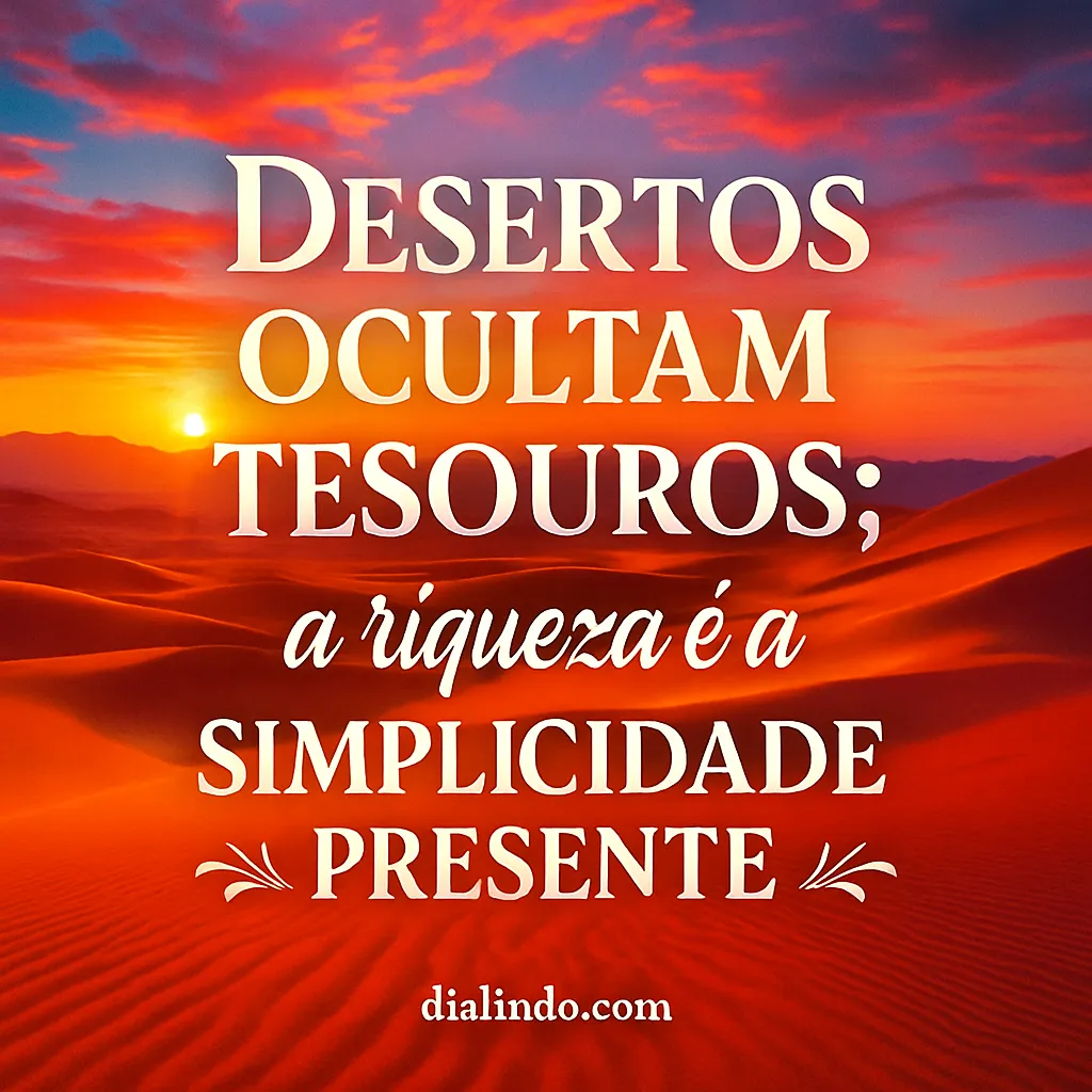 Tesouros Desérticos: Simplicidade Rica