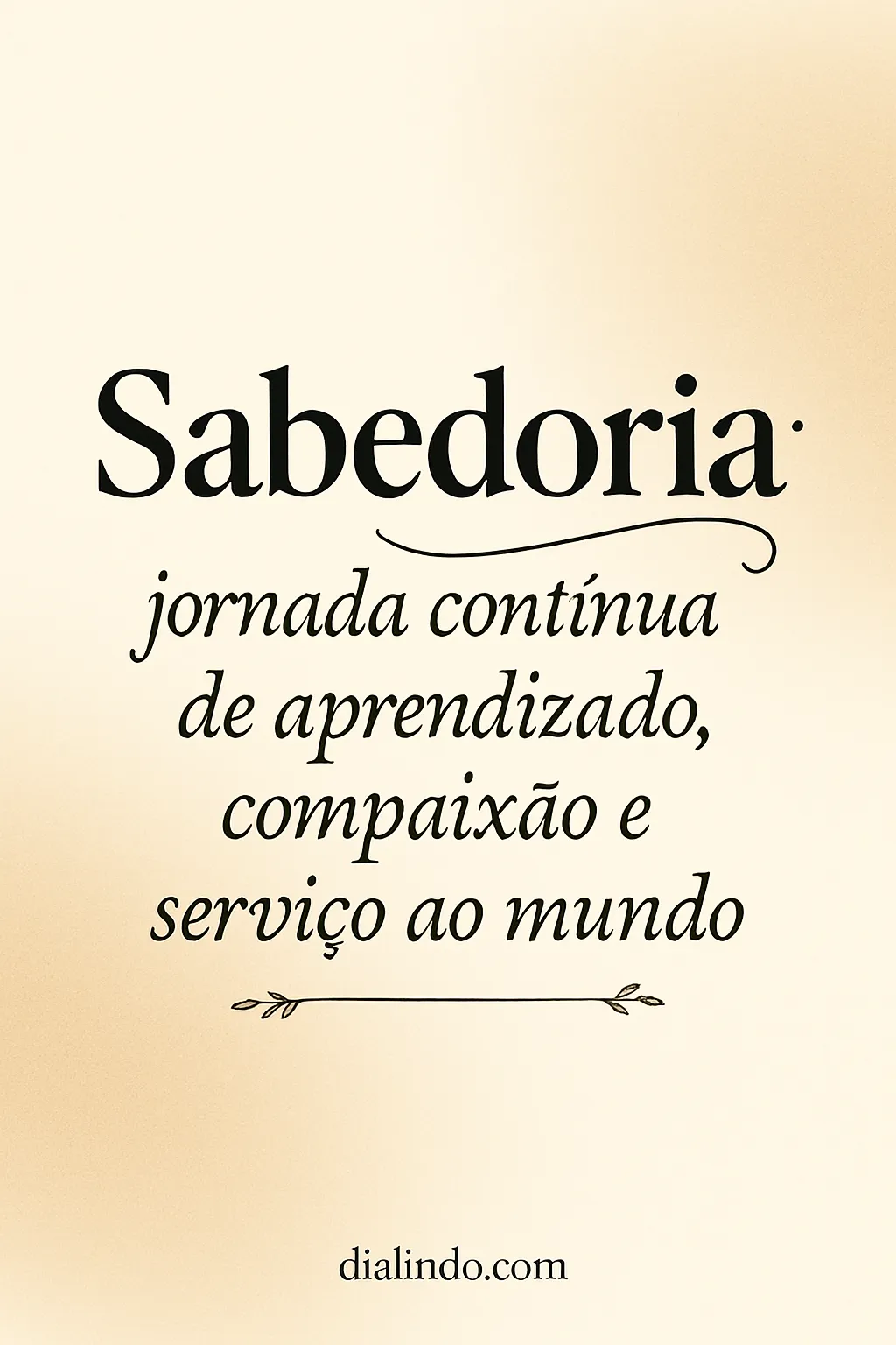 Sabedoria: Serviço Compassivo