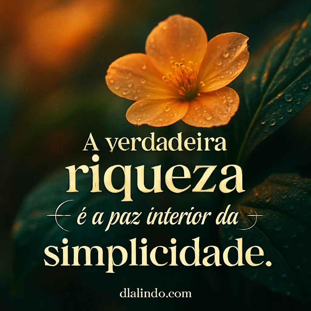 Simplicidade: Riqueza Interior