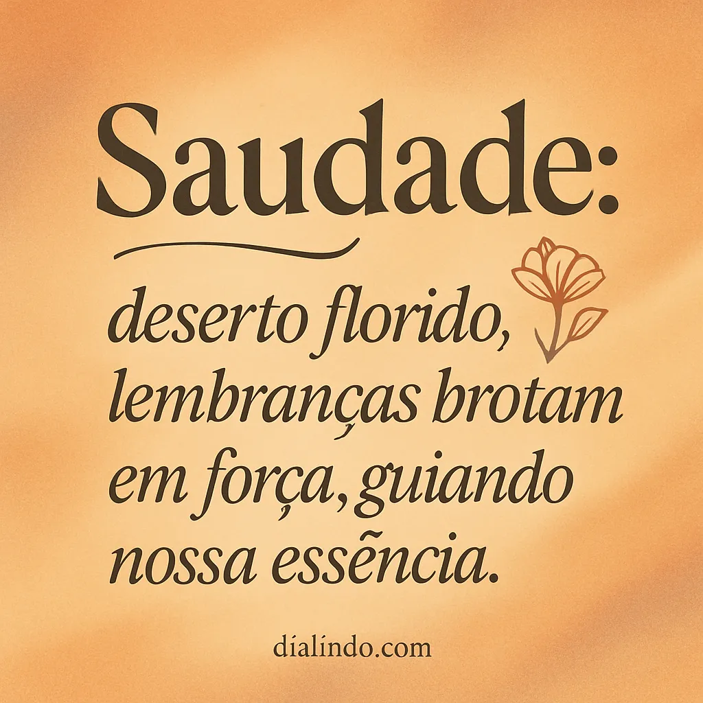 Saudade: Deserto Florido