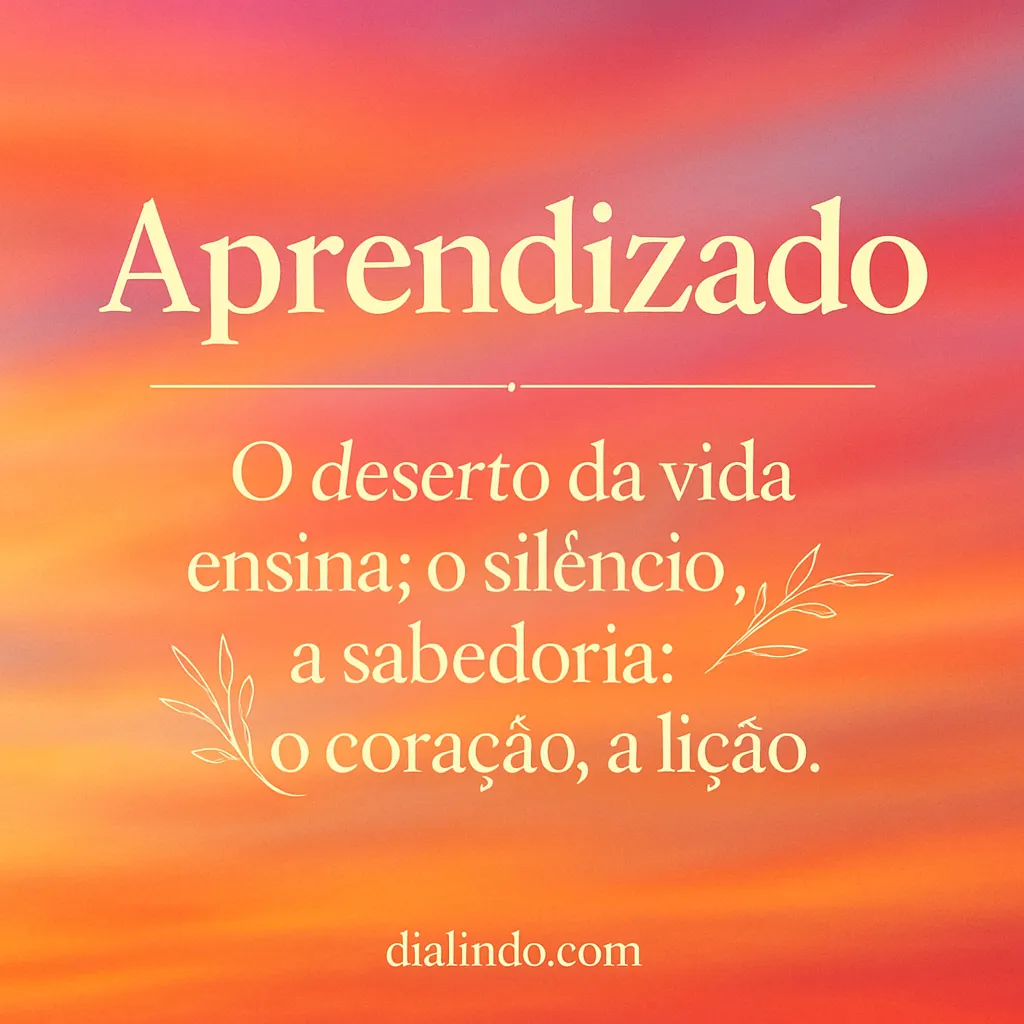 Lições do Silêncio do Deserto