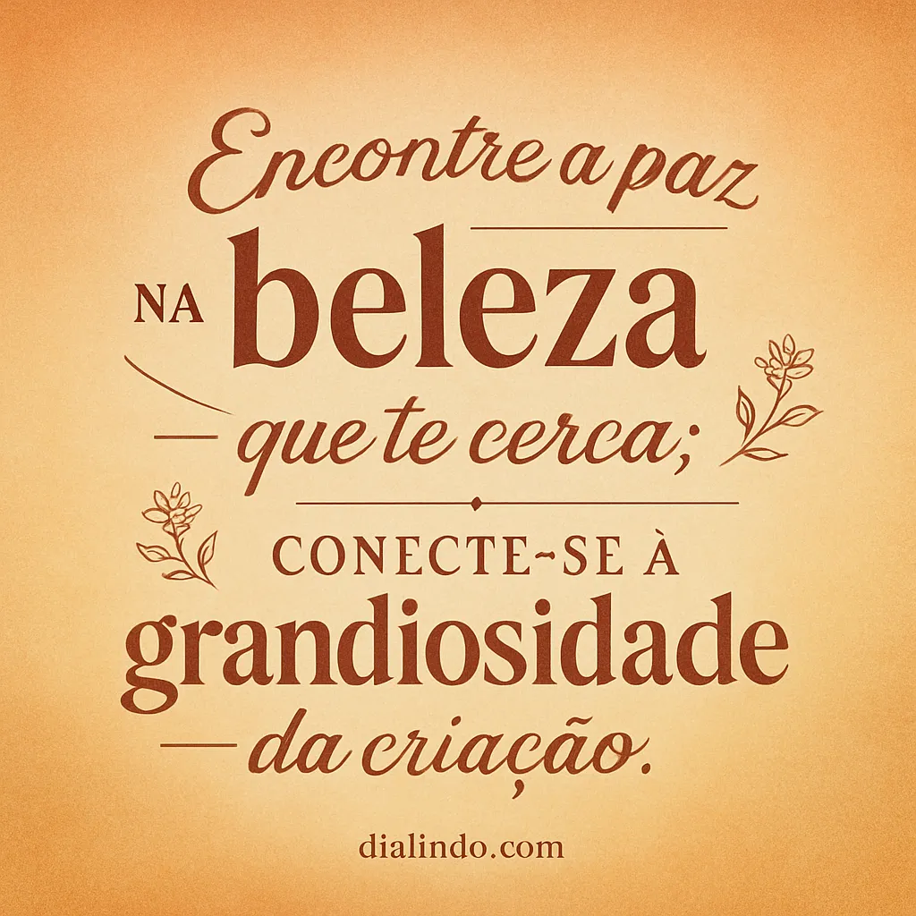 Encontre a Paz na Criação