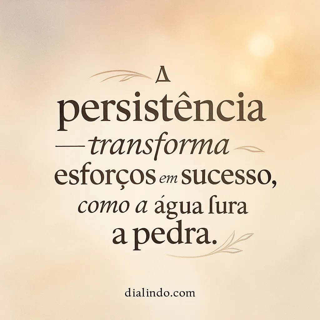 Persistência: A Água do Sucesso