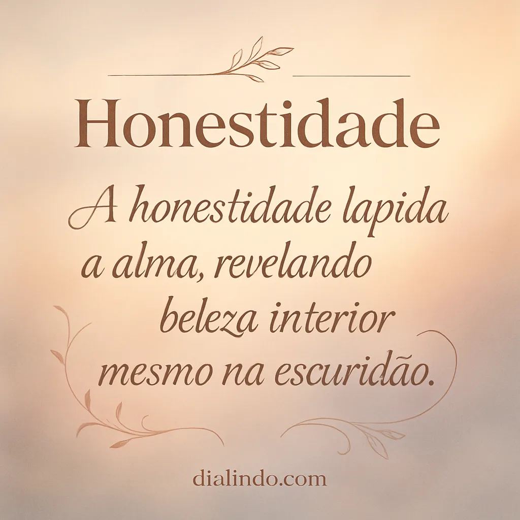 Honestidade: Brilho Interior