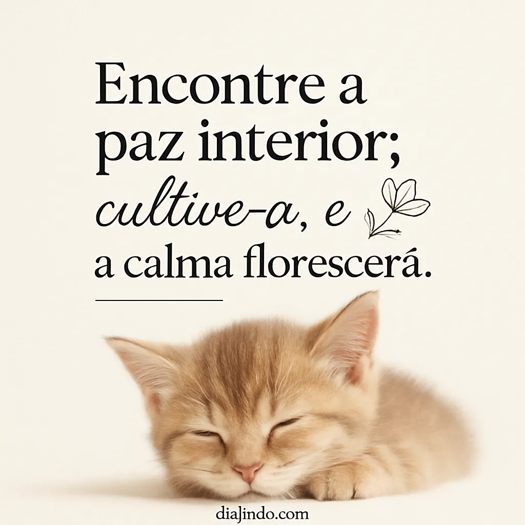 Paz Cultivada, Calma Floresce