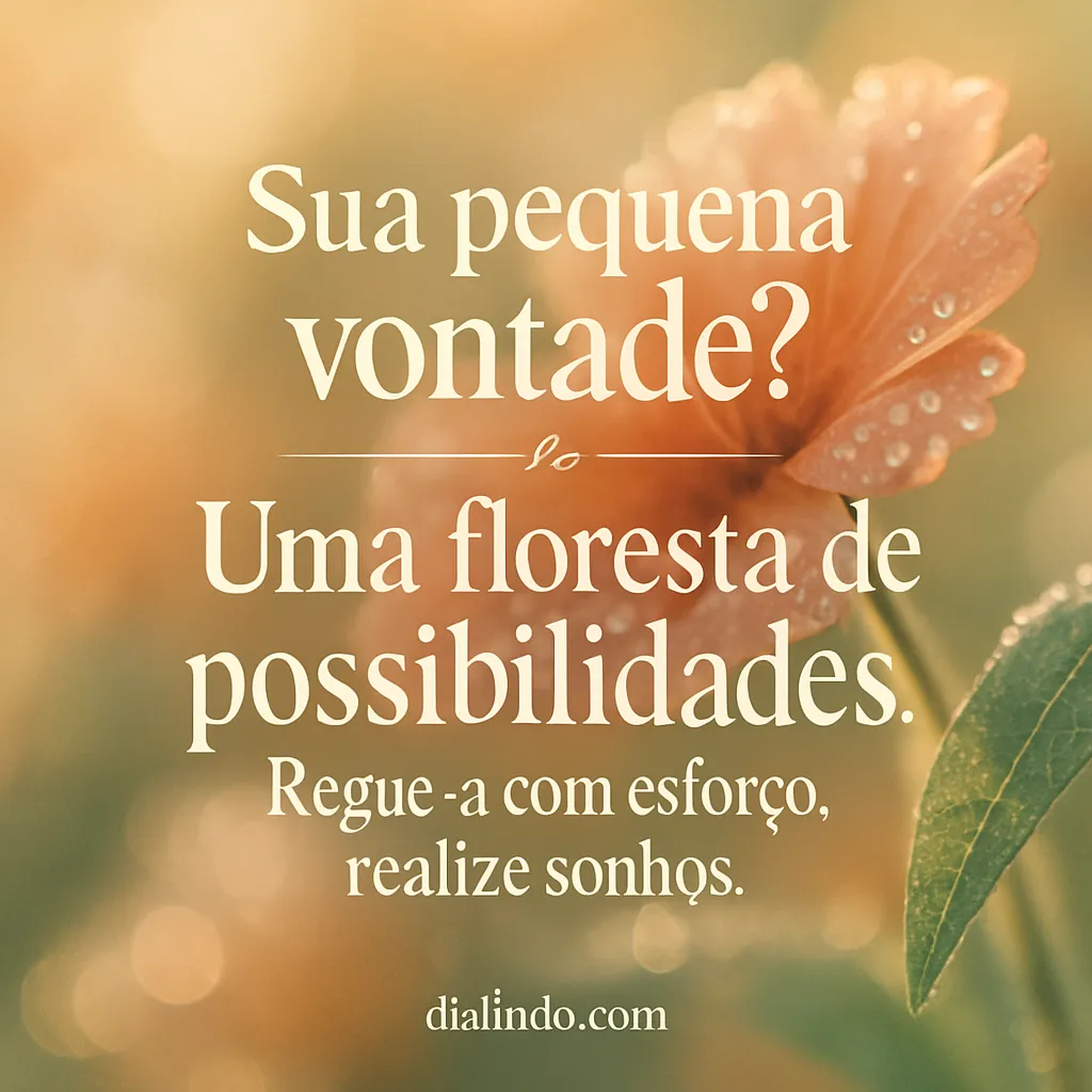 Pequena Vontade, Grande Floresta