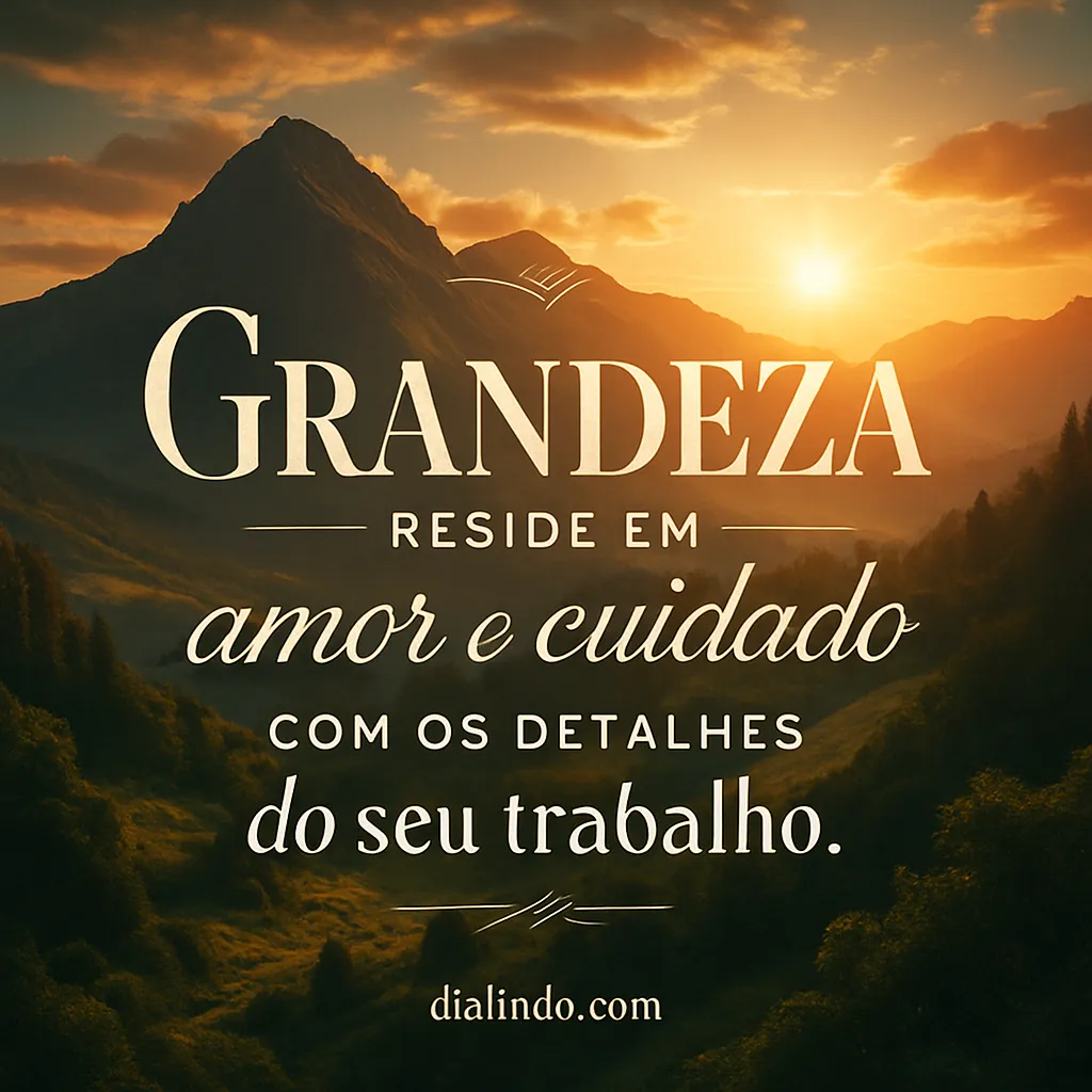 Detalhes Amados: Grandeza Criada