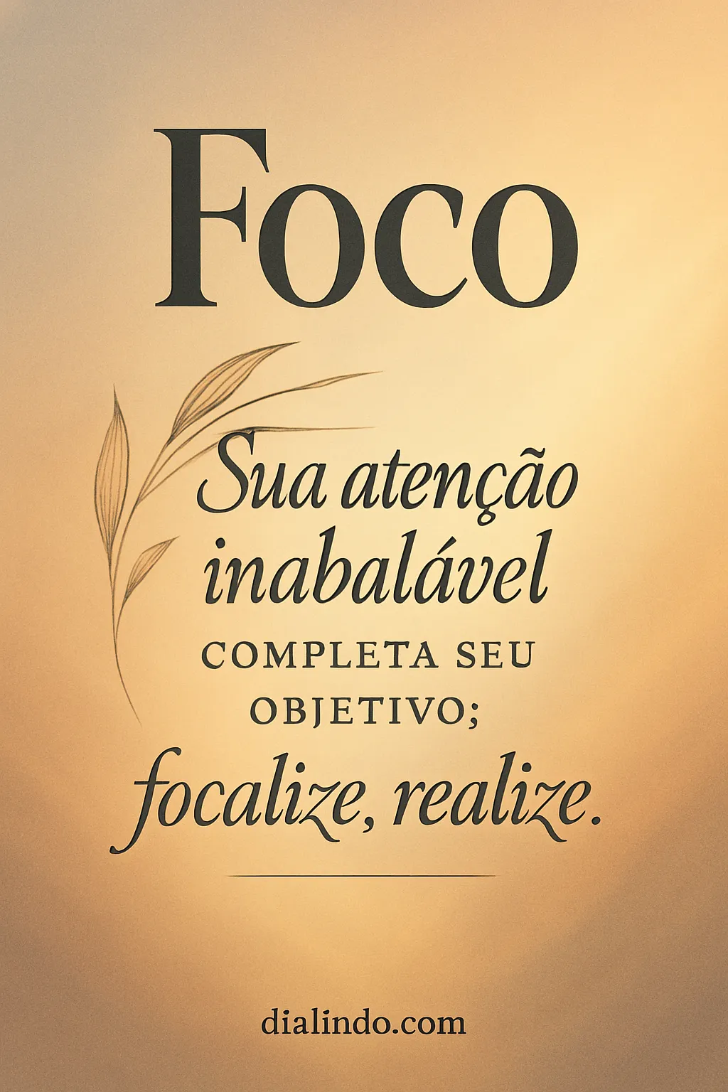 Foco Inquebrantável: Realização