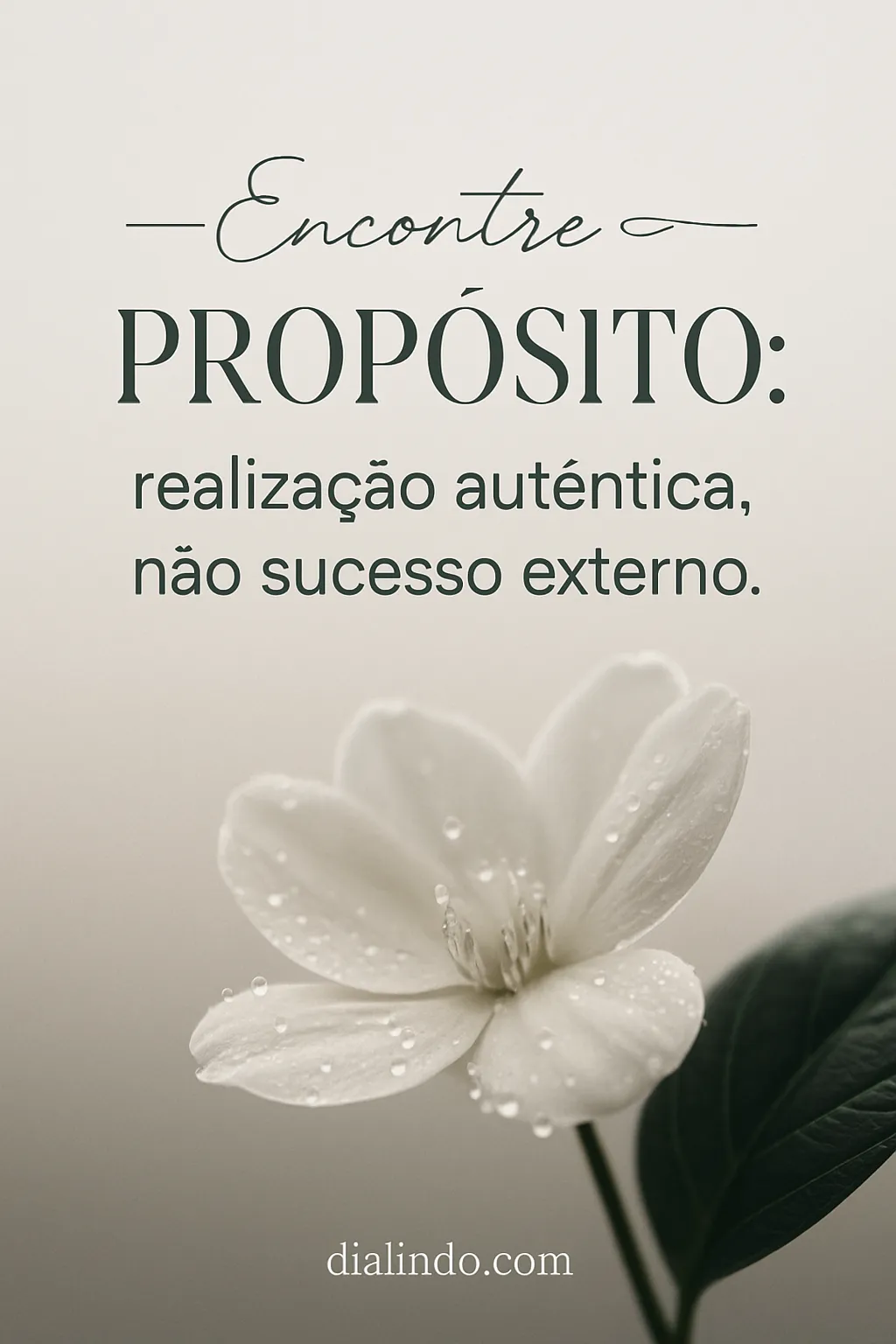 Propósito Autêntico: Realização Interna