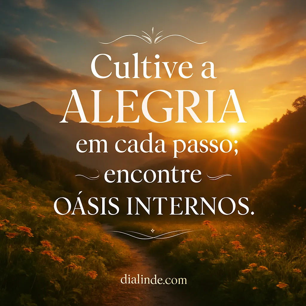 Oásis Internos: Alegria Diária