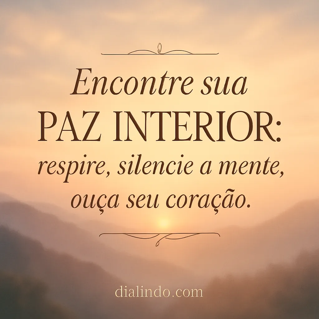 Silêncio Cardíaco: Paz Interior